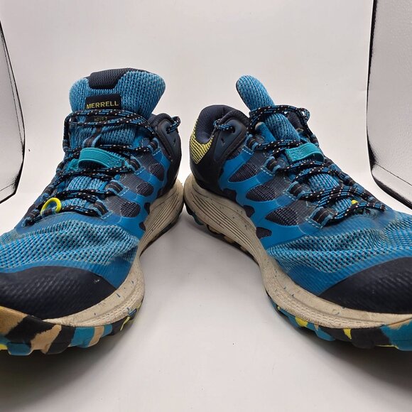 Merrell Nova 3 GTX Gore Tex Vibram Mens Size 11.5W Wide Blue Shoes Athletic - Picture 3 of 13